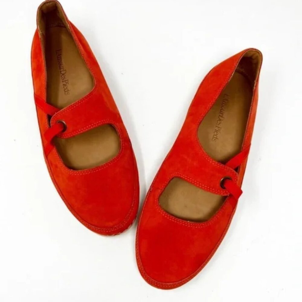 L’Amour Des Pieds Denisse Leather Mary Janes 8.5 NEW L’AmourDesPieds